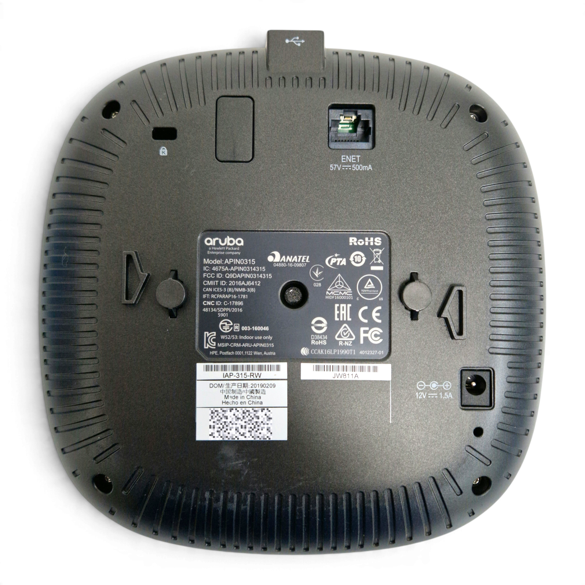 HPE Aruba Networks AP-315 (Modell: APIN0315) 802.11ac Wave 2 PoE Access Point